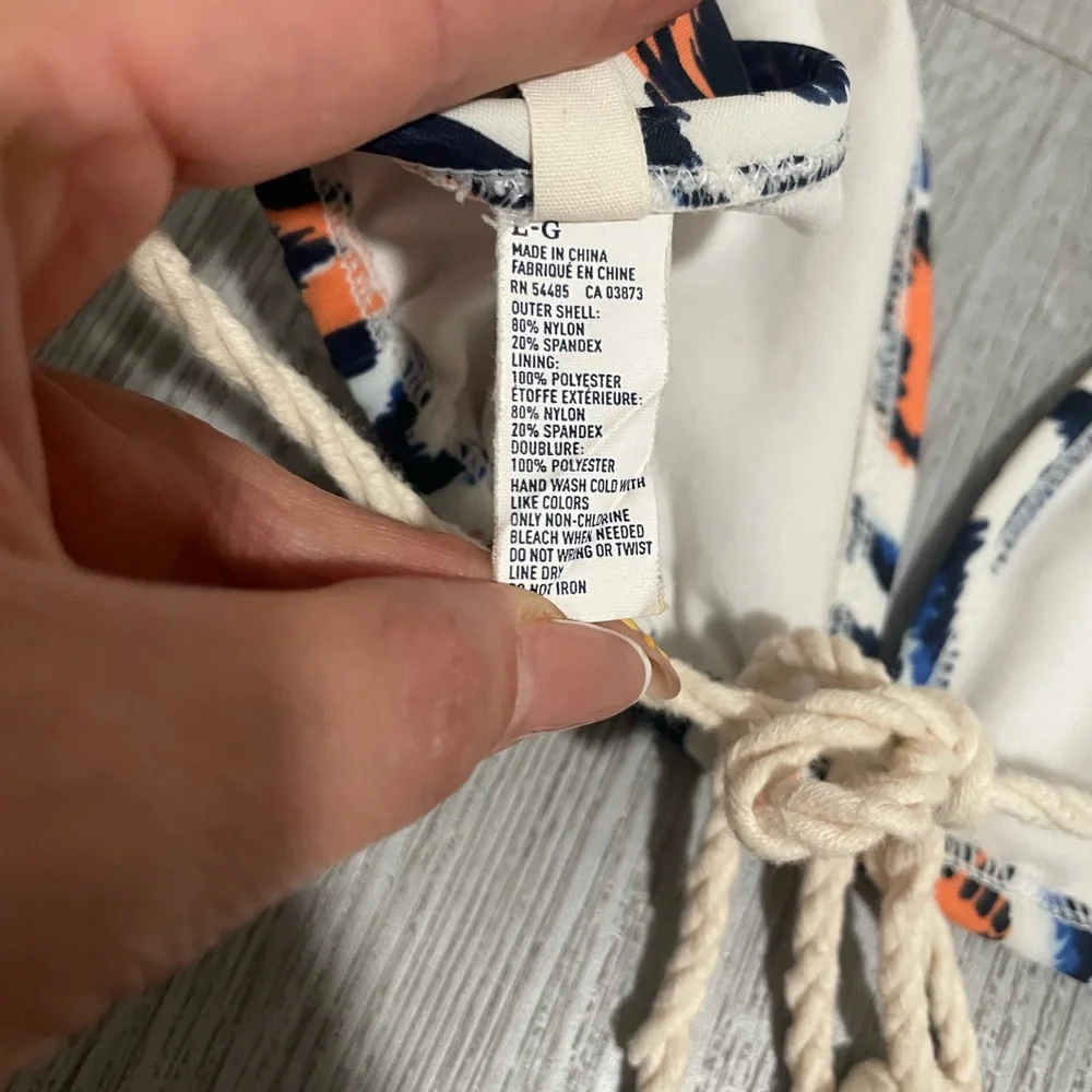 (EUC) 👙American Eagle Outfitters Vibrant Orange and Blue Bikini set, size large